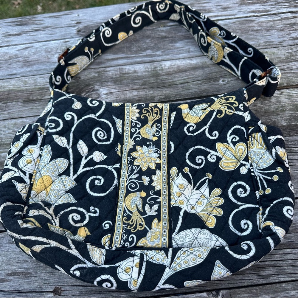 Vera Bradley "Yellow Bird" Morgan Shoulder Bag - Retired Pattern - Picture 3 of 13